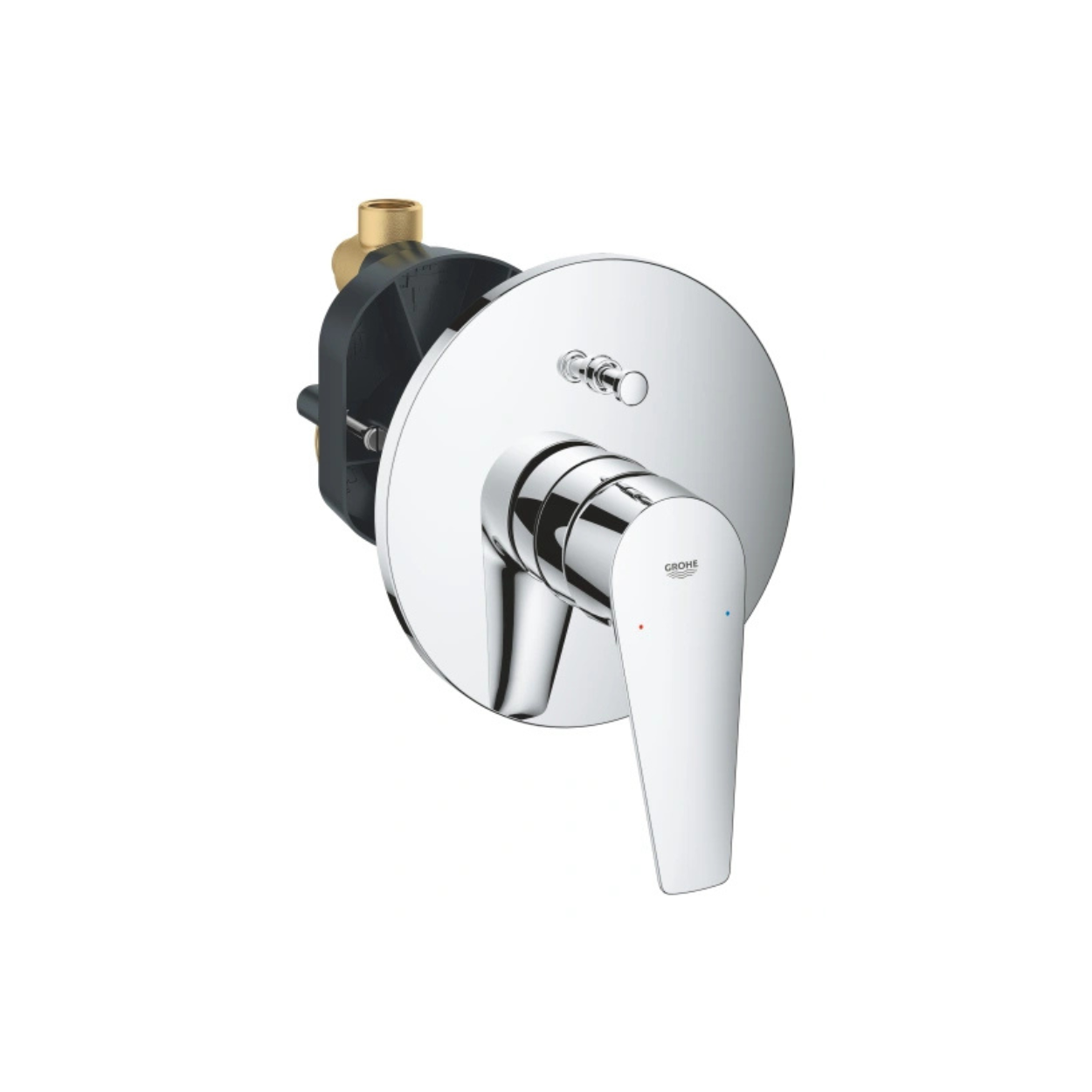 Смеситель для ванны GROHE BauEdge в комплекте с монтажной частью, хром (29079001)