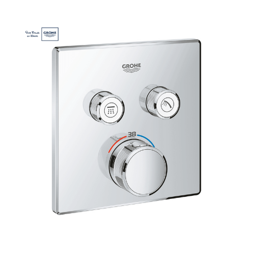 ТЕРМОСТАТ ДЛЯ ВСТРАИВАЕМОГО МОНТАЖА НА 2 ВЫХОДА Grohtherm от GROHE