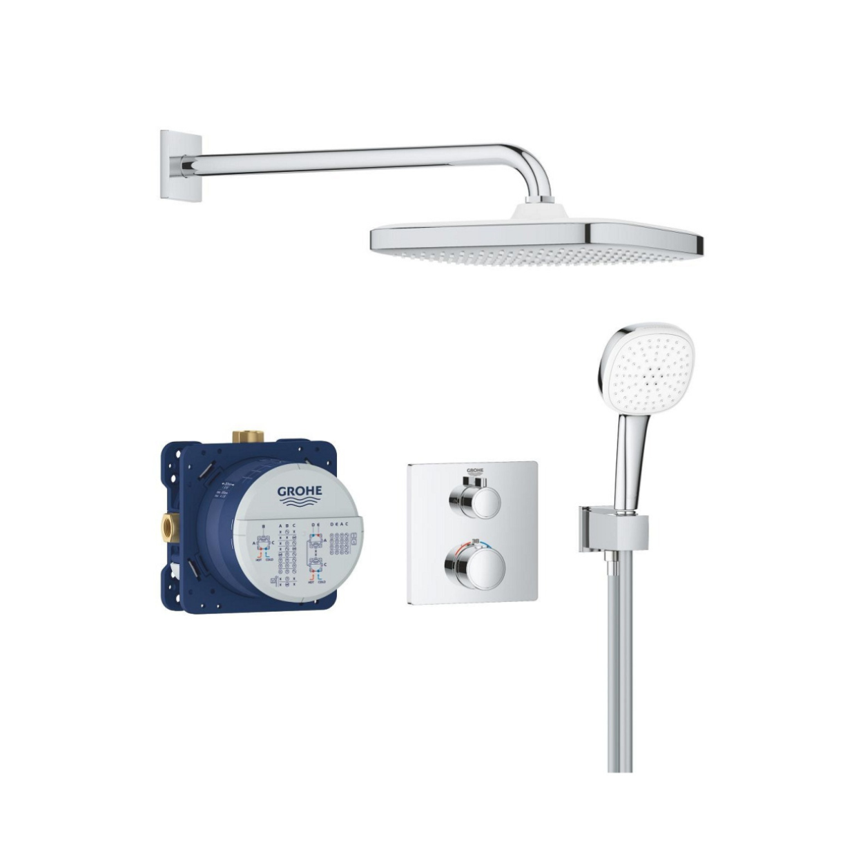 Душевая система GROHE Grontherm с термостатом для душа, хром (34871000)