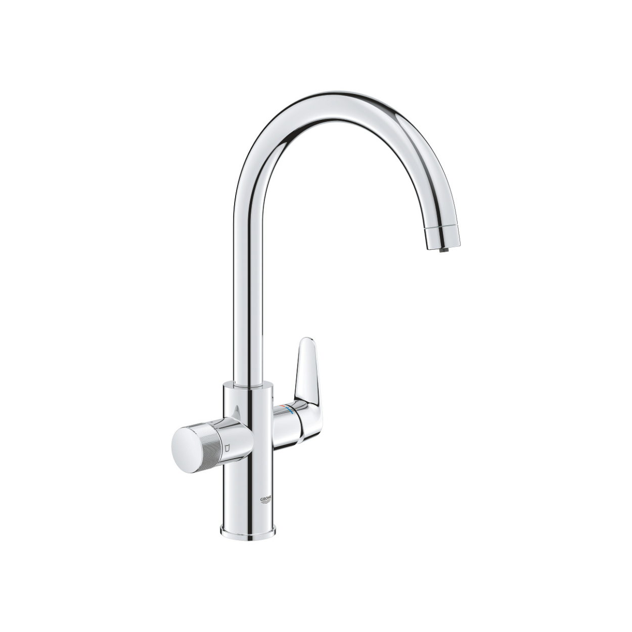 Смеситель для кухонной мойки GROHE Blue Pure BauCurve с функцией фильтрации, без фильтра в комплекте, хром (30580000)