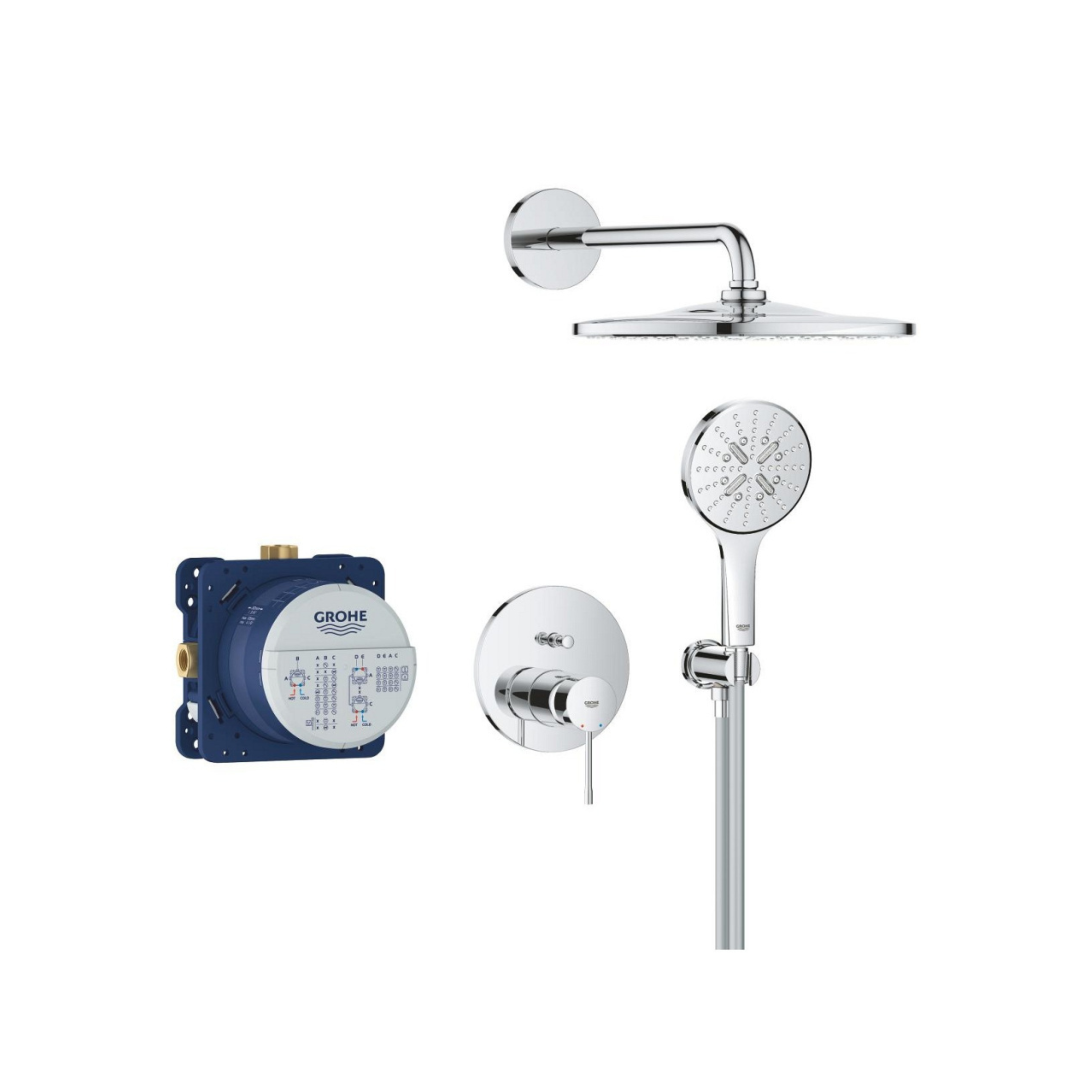 Душевая система Essence со смесителем 25287000 от GROHE