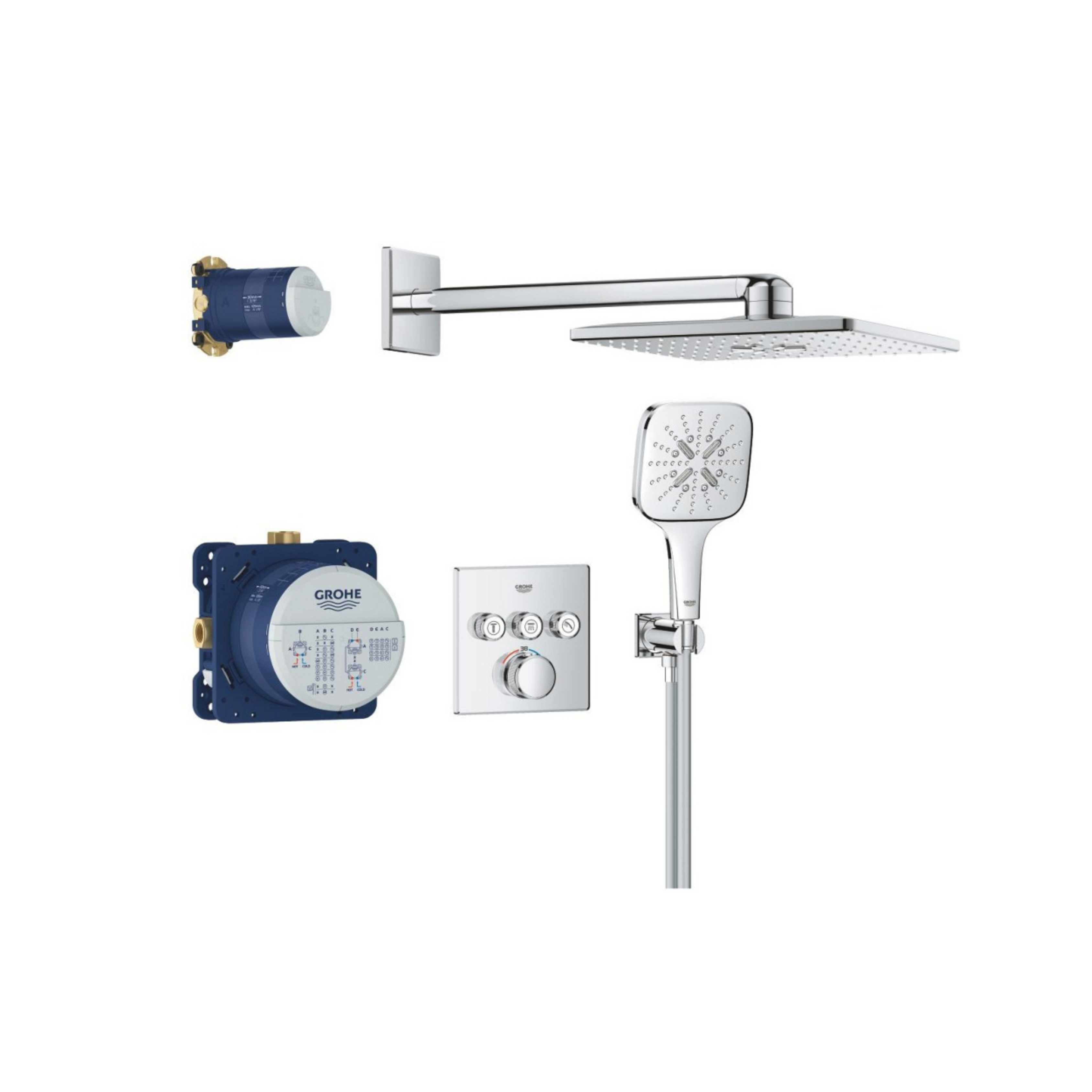 Душевая система Grohtherm SmartControl хром 34864000 от GROHE