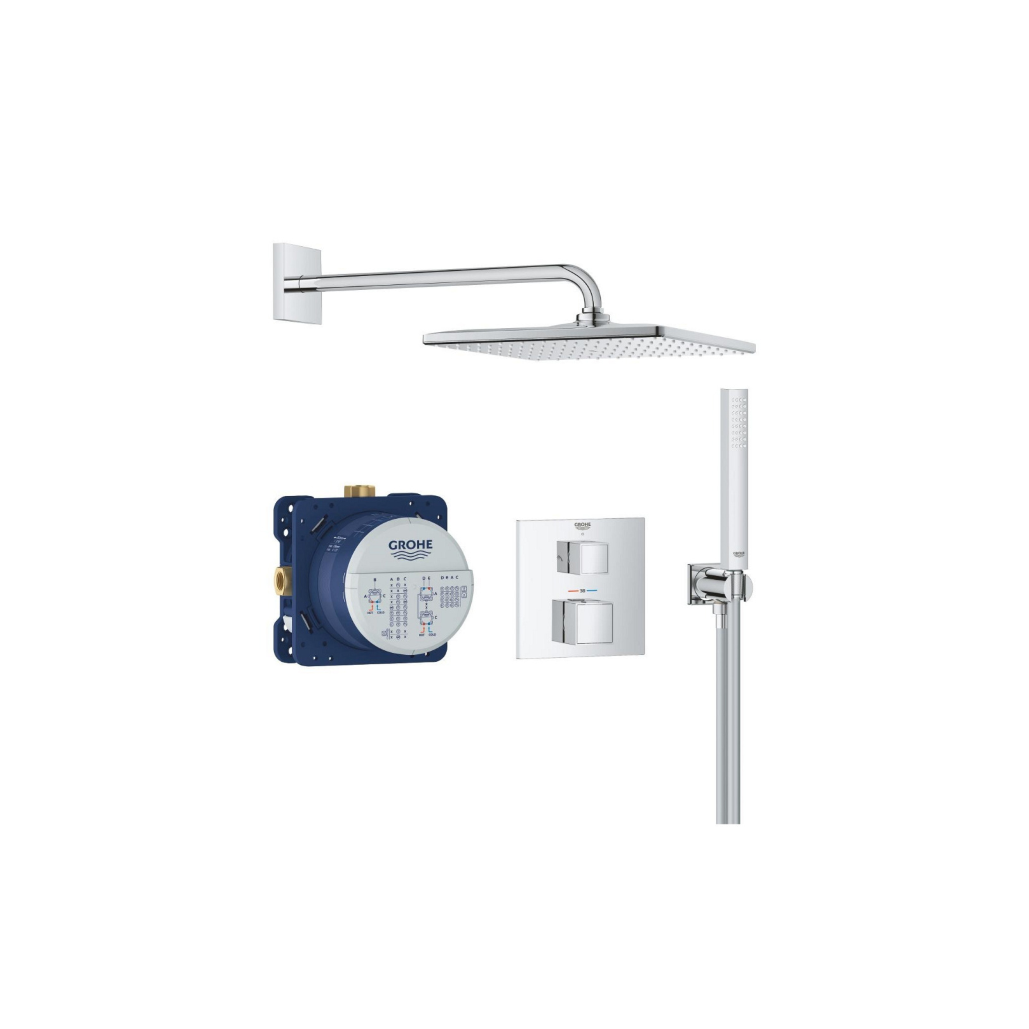 Душевая система Grohtherm Cube с термостатом хром 34868000 от GROHE