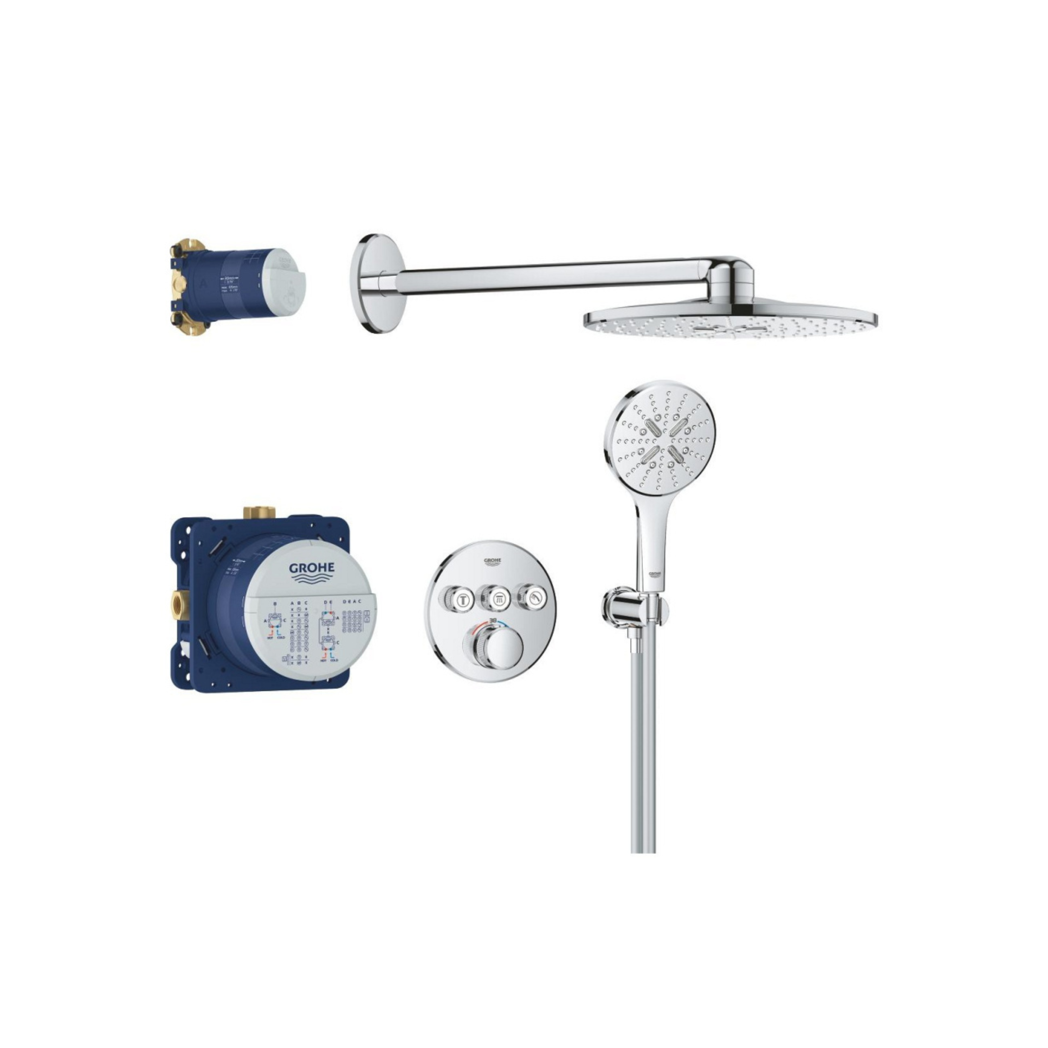 Душевая система Grohtherm SmartControl с термостатом, хром 34863000 от GROHE