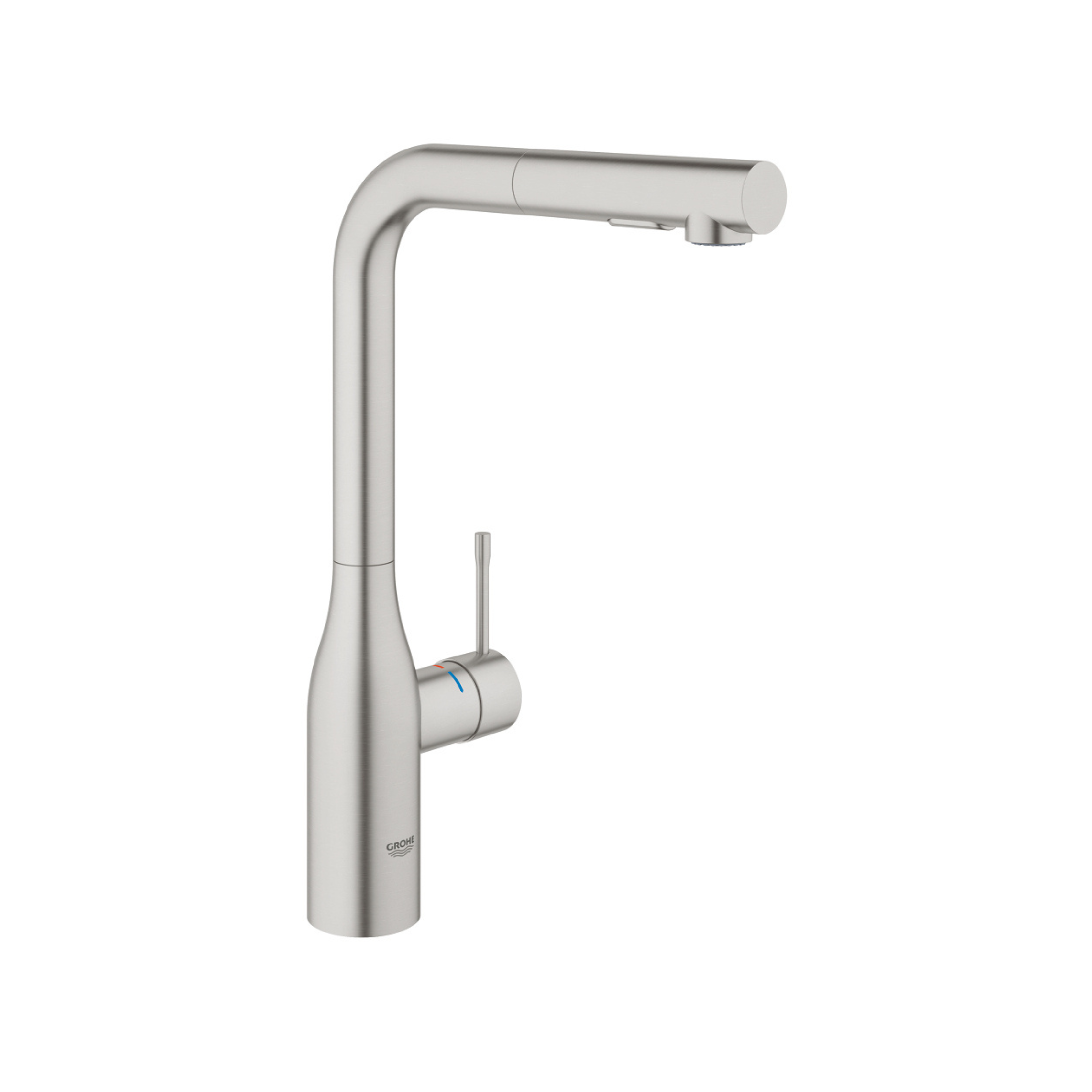 GROHE Essence Смеситель для кухни с вытяжным изливом суперсталь 30504DC0