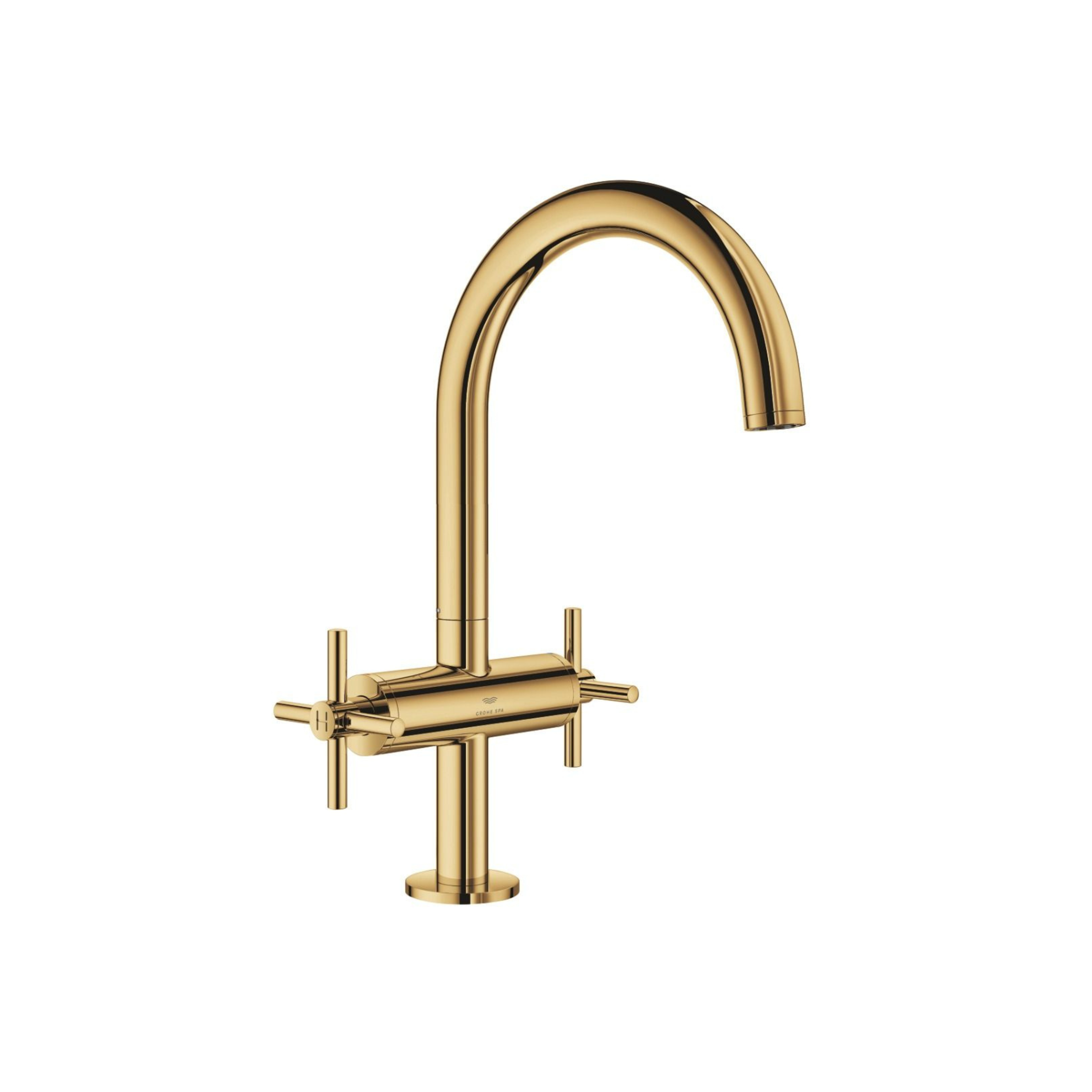 GROHE Atrio Смеситель для раковины на 1 отверстие крестовая ручка размер L холодный рассвет глянец 21144GL0