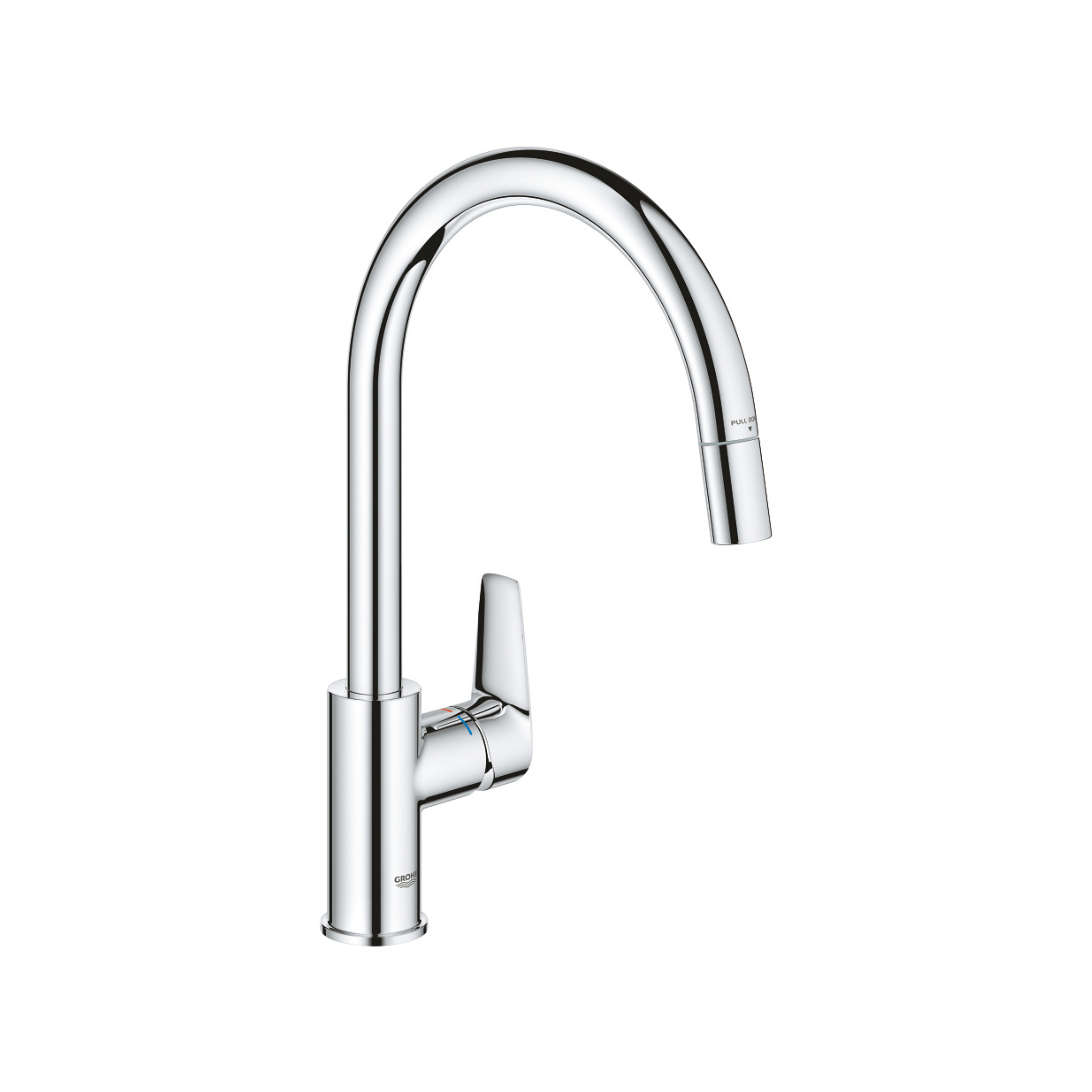 GROHE BauEdge Смеситель для кухни с вытяжным изливом хром 30536000