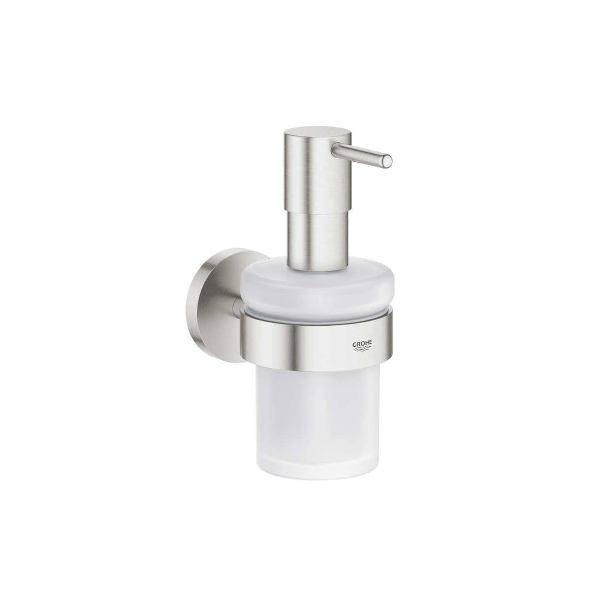 Дозатор жидкого мыла GROHE Essentials с держателем суперсталь 40448DC1