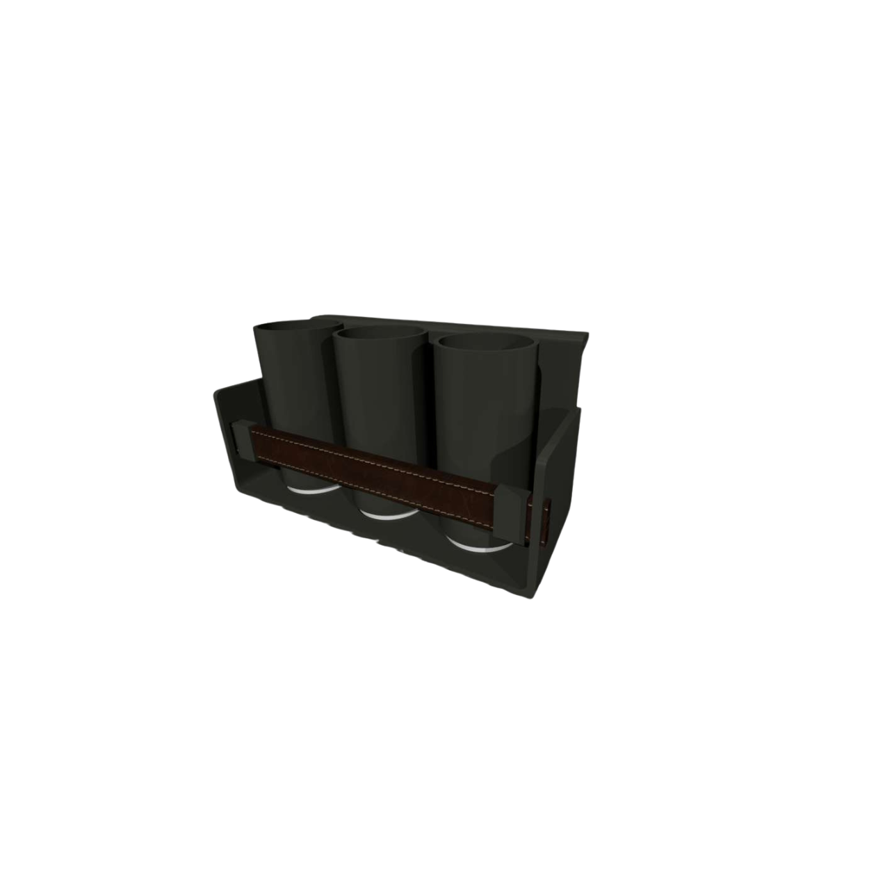 Полка Gamadecor Ciclo со стаканами 24x13x12 см хром G100500001