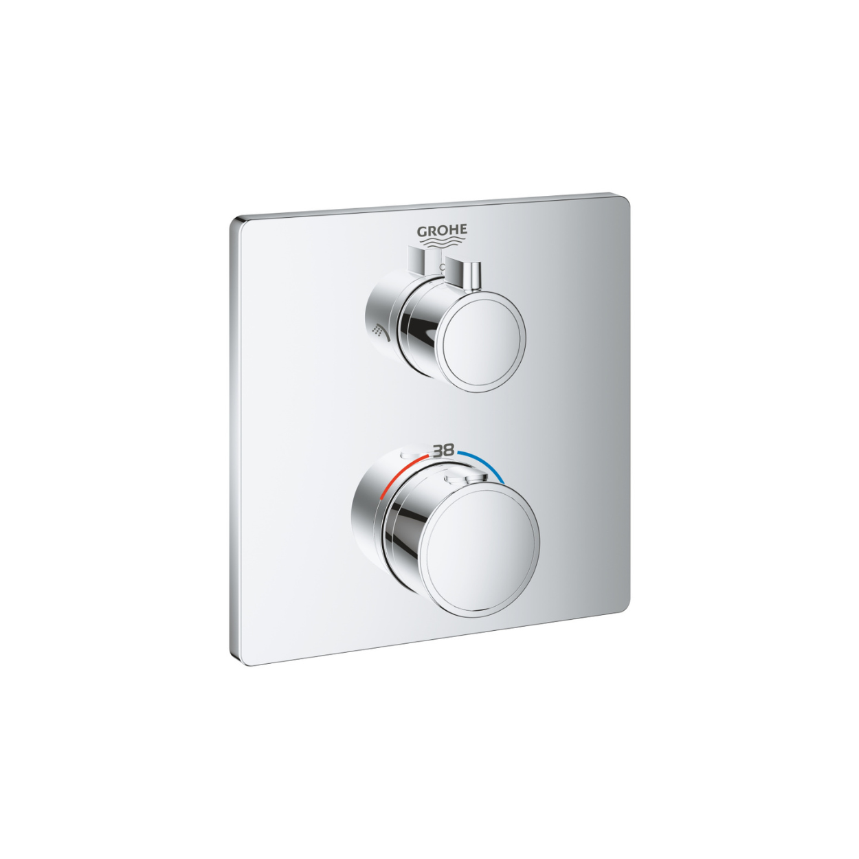 Внешняя часть термостата для душа GROHE Grohtherm на 2 потребителя хром 24079000