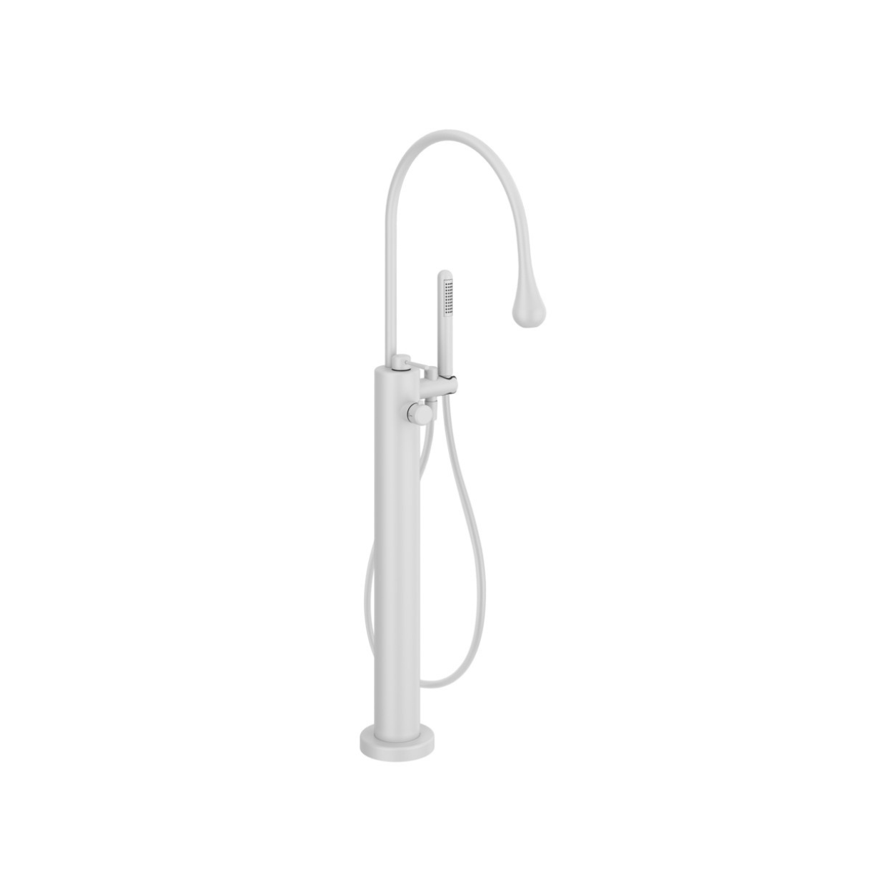 Смеситель для ванны Gessi Goccia White CN напольный 24978 279