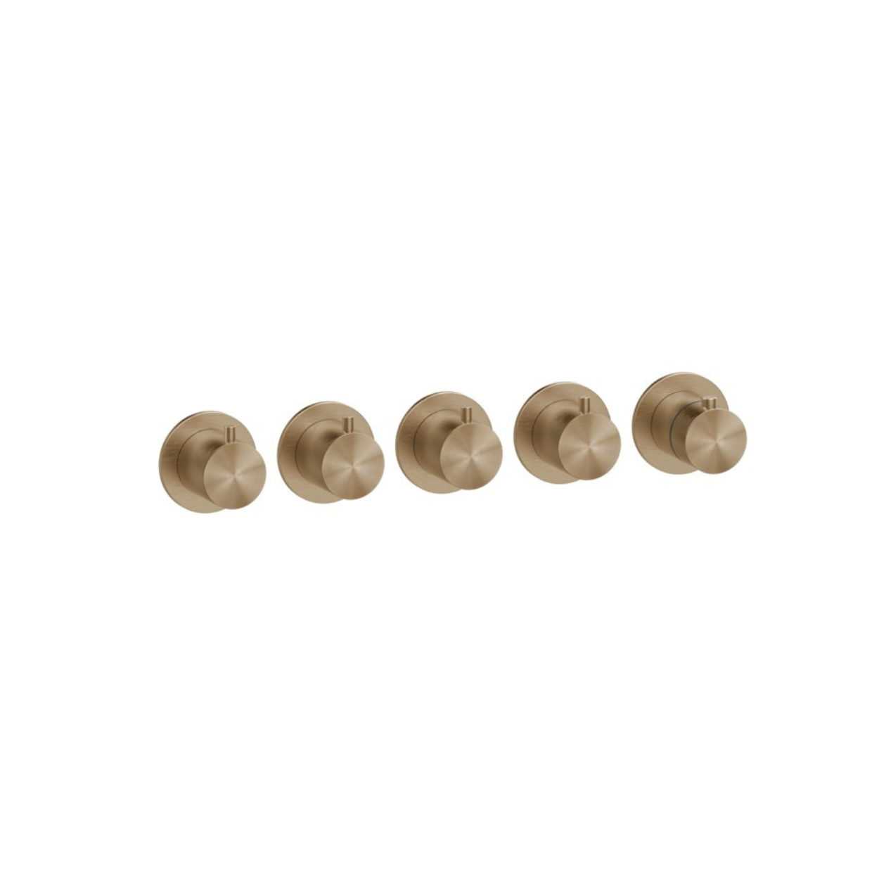 Термостатический смеситель для душа Gessi 316 Shower 54338 726 4 запорных вентиля Warm Bronze Brushed PVD