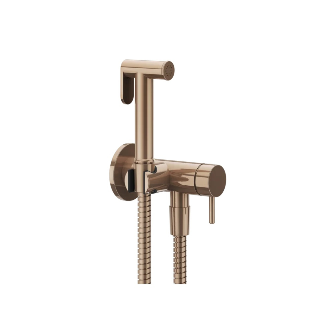 Гигиенический душ со смесителем Gessi Inverso 45130 030 Copper PVD с выводом воды и держателем