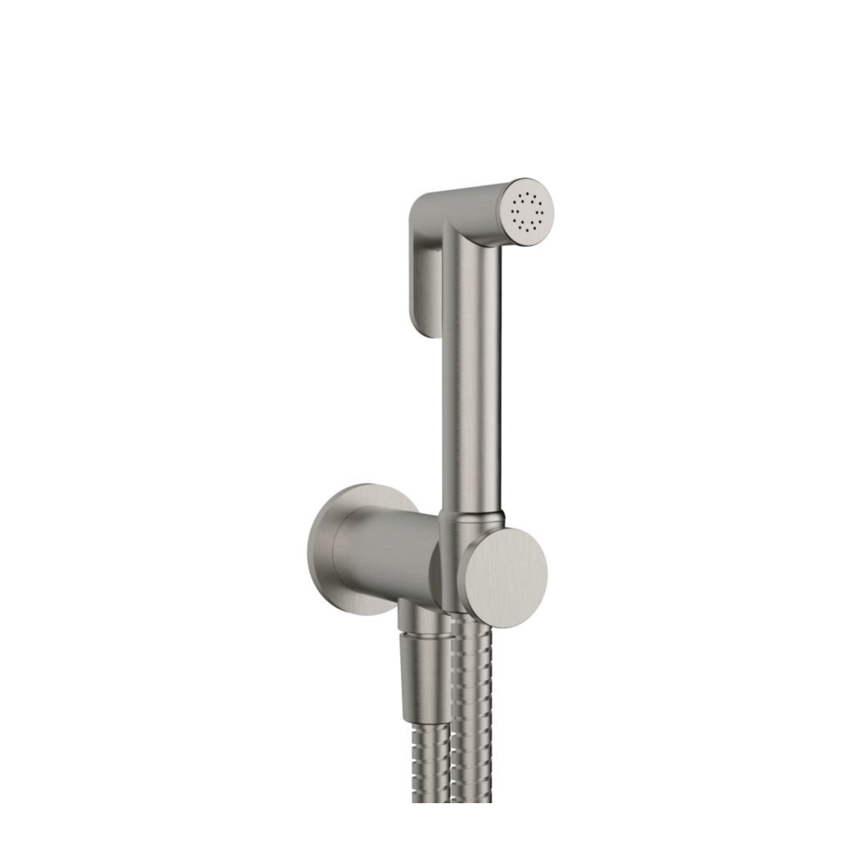 Гигиенический душ Gessi Tondo 14331 147 Chrome Brushed комплект с выводом из стены и шлангом