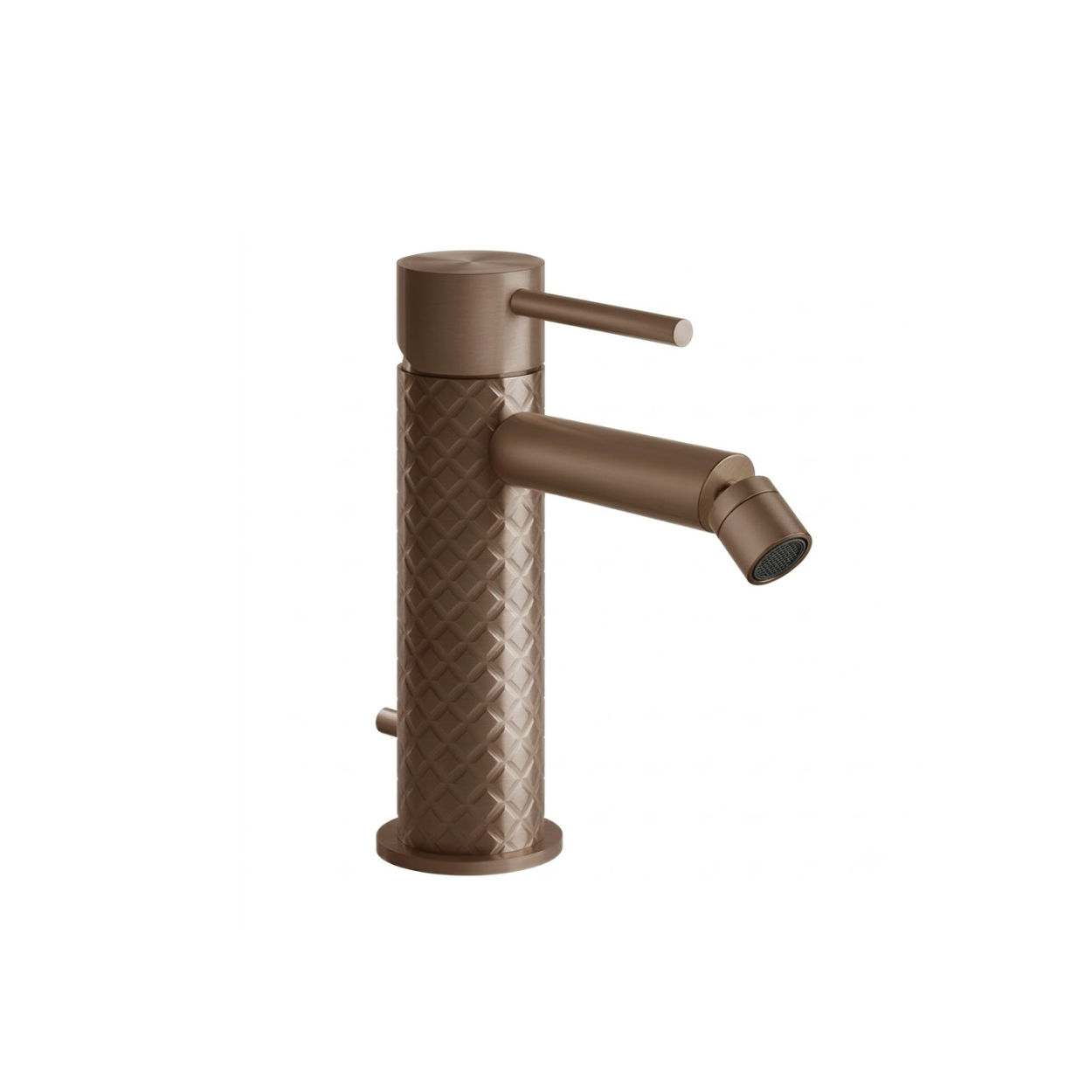 Смеситель для биде Gessi 316 Intreccio 54107 708 Copper Brushed PVD с донным клапаном