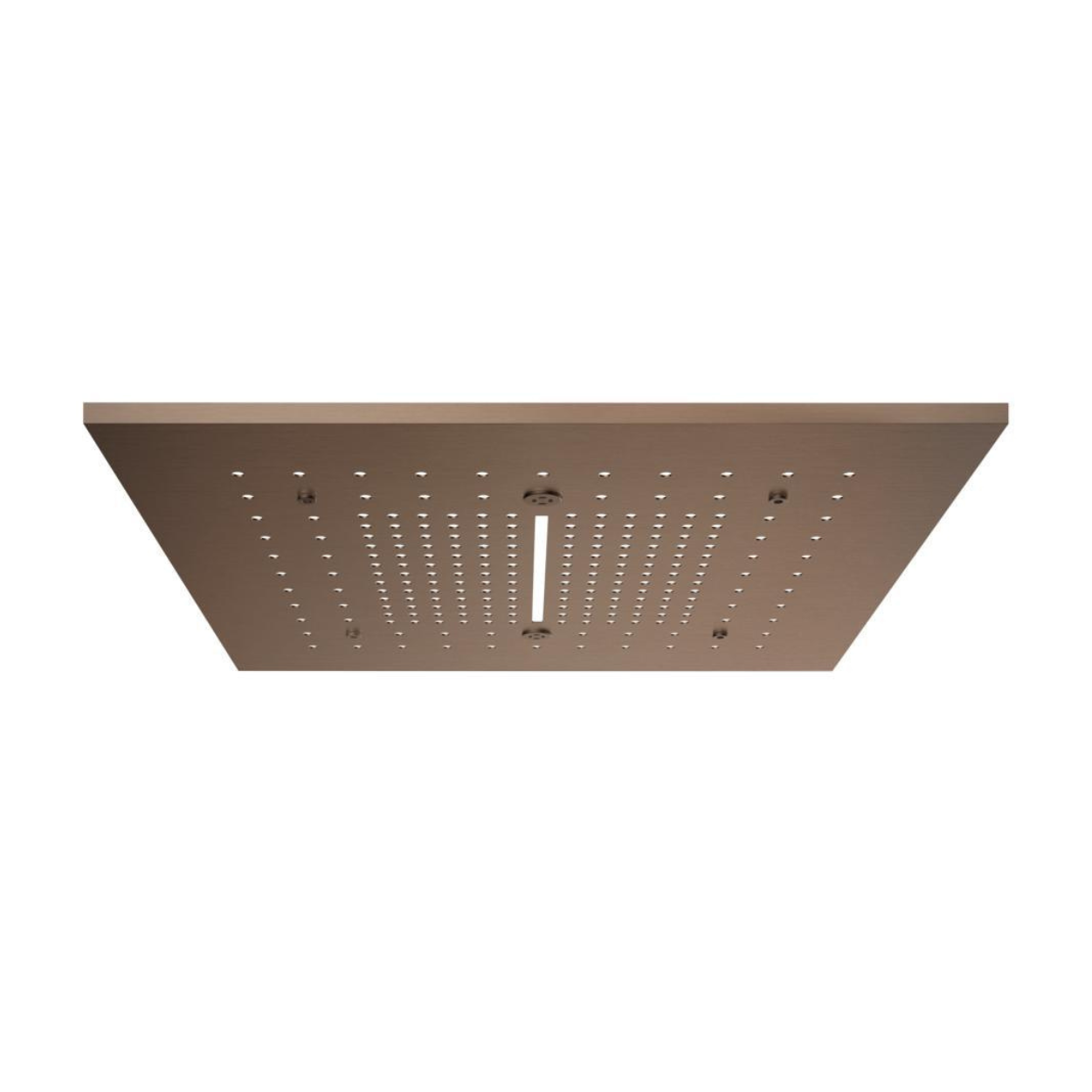 Накладная душевая панель Gessi Minimali 57016 708 Copper Brushed PVD 500x500 мм 3 функции