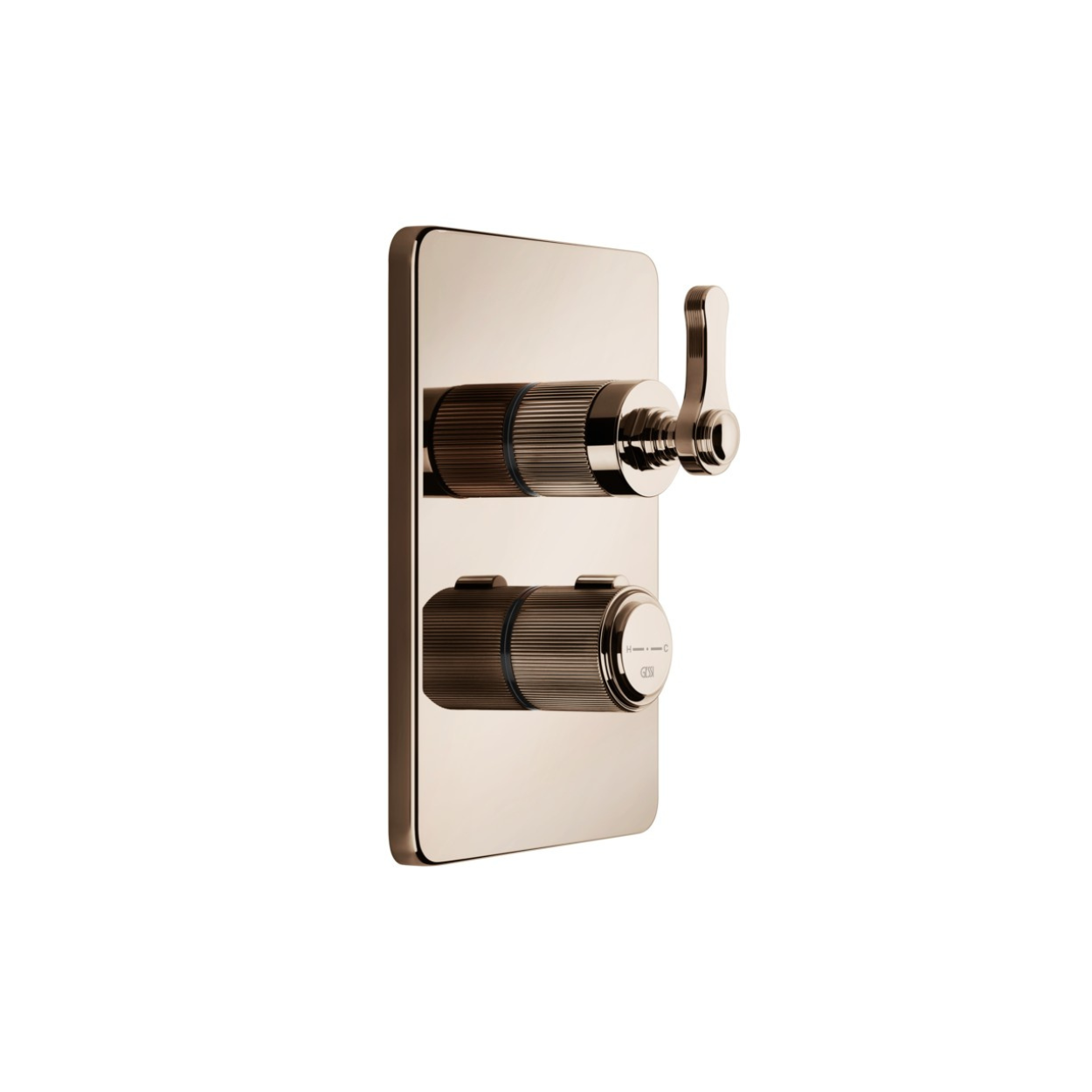 Термостатический смеситель для душа Gessi Venti20 65137 030 Copper PVD на 3 позиции