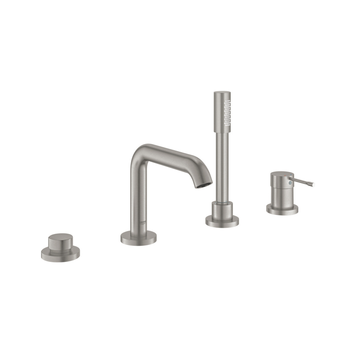 Смеситель для ванны на 4 отверстия Grohe Essence 25251DC1 Суперсталь